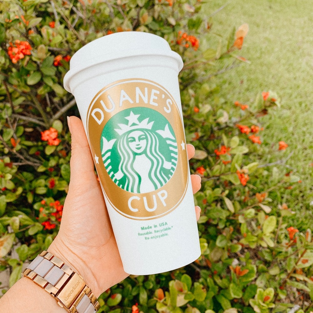 Personalized Reusable Starbucks Cup (GOLD)